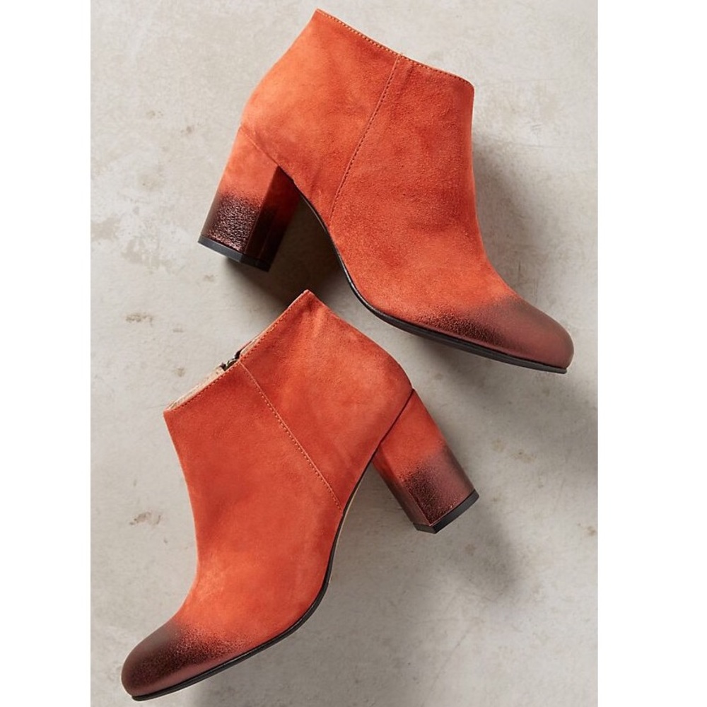 Anthropologie Lenora Mia Suede Ankle Boots Women's Size 9